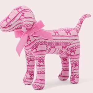 PINK Victoria's Secret Pink Knit Dog Plush